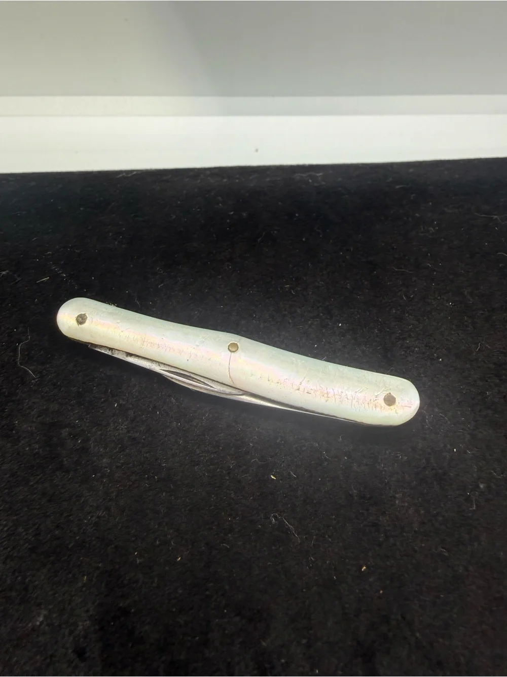 Vintage Germany Mother of Pearl Folding Pen Knife Pocket Knife